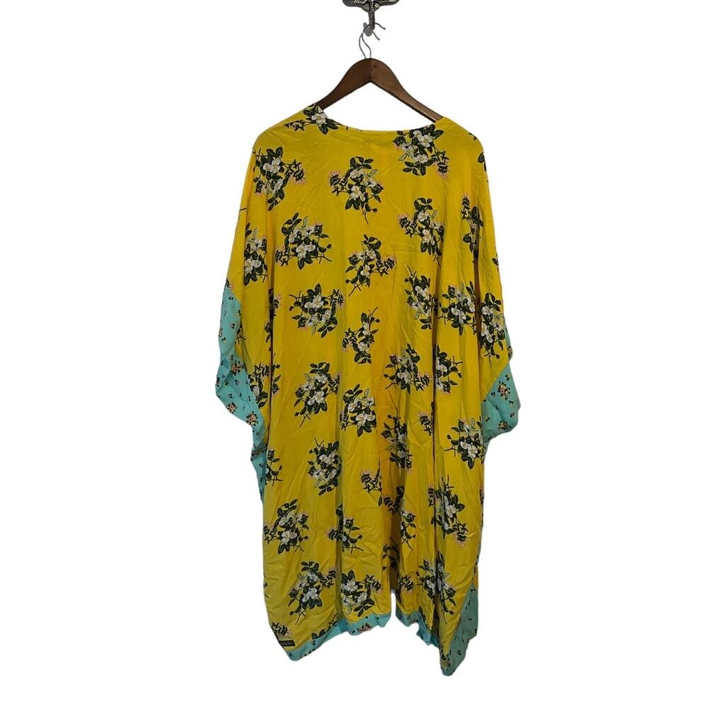 Matilda Jane Yellow and Blue Floral Print Kimono Women's Size M/L - Picture 2 of 5